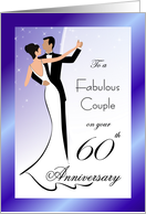 60th Anniversary Elegant Dancing Couple card