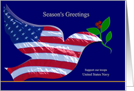 Season’s Greeting - Support our Troops - US Navy card