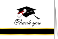 Graduation Thank You Card - Black and Gold card
