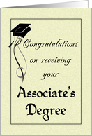 Graduation Congratulations - Associate’s Degree card
