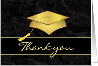 Graduation Thank You - Black and Gold card