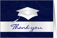 Graduation Thank You - Blue and Gray card