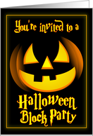 Halloween Block Party Invitation card
