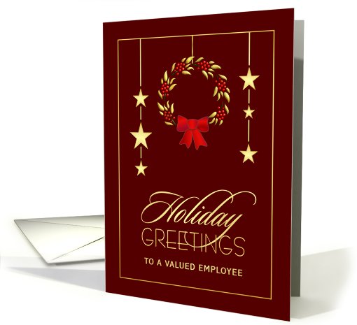 Holiday Greetings Christmas Card - Valued Employee card (508346)