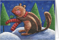 Christmas Critters: Chipmunk card