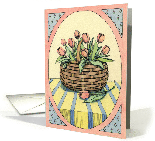 Tulip Basket card (50420)