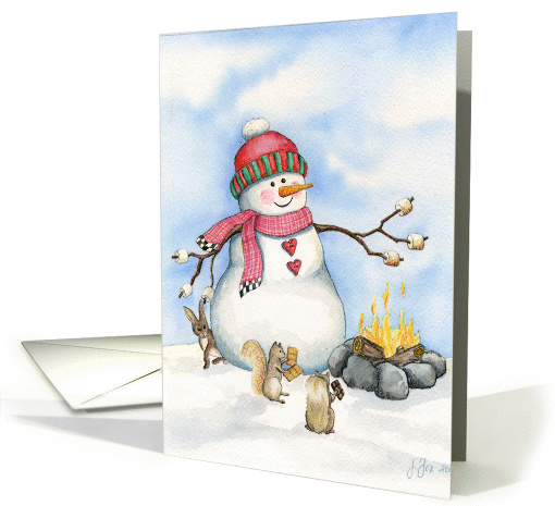 S'Mores Snowman card (50609)