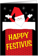 Happy Festivus From Retro Santa card