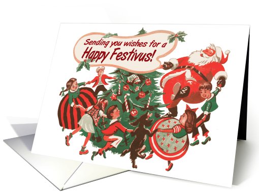 Ring Around the Christmas Tree Festivus card (714885)
