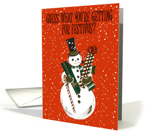 Shopping Snowman Festivus card (71682)