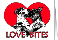 Great Dane Dog Art Love Bites card