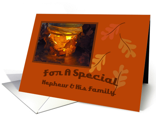 Nephew and His Family Thanksgiving Blessing card (1003967)