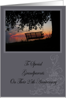 Scenic Beach Sunset Grandparents 25th Anniversary Card