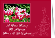 Spring Tulips Easter Blessing Brother and His Boyfriend Easter Card