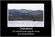 contentment Blank Card