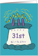 Candles 31st Birthday Card