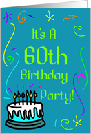 60th Birthday Party Invitation card