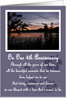 Sunset 4th Anniversary Card