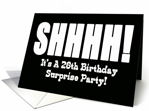 26th Birthday Surprise Party Invitation card (372174)