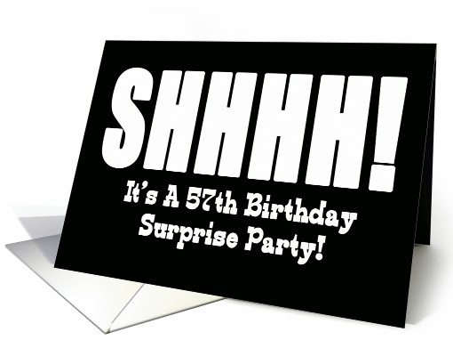 57th Birthday Surprise Party Invitation card (372614)