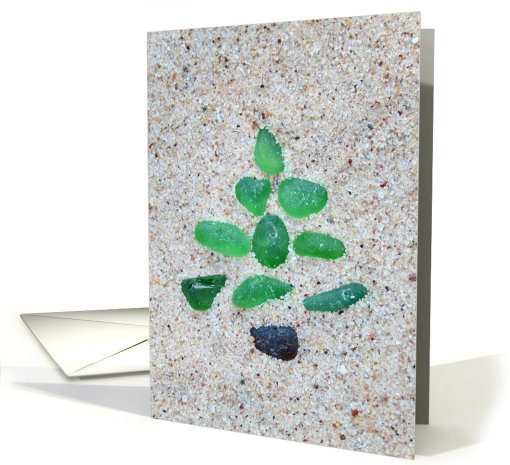 Beach Glass Christmas Tree Christmas card (459723)