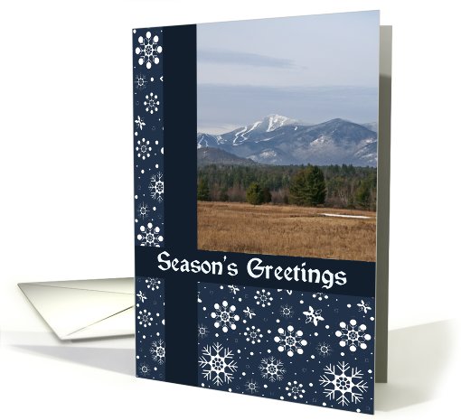 Mountains Snowflakes Seasons Greetings card (508846)