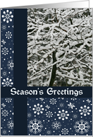 After The Storm Snowflakes Seasons Greetings Card