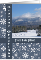 Lake Placid Adirondacks Seasons Greetings Card
