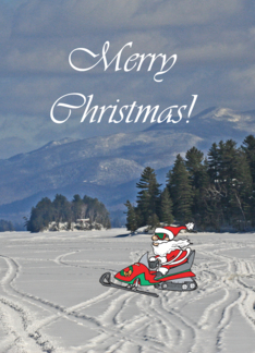 Snowmobiling Santa...