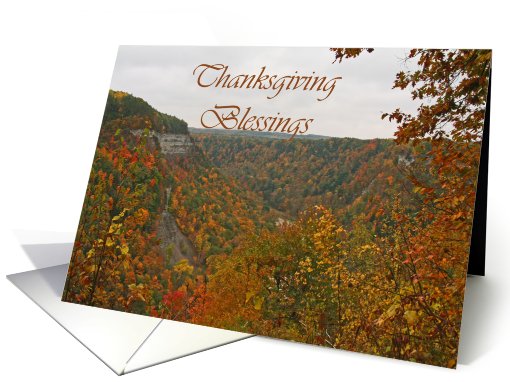 Autumn At Letchworth Blessings Thanksgiving card (510391)