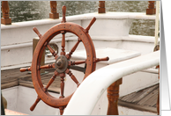 Sailboat Wheel Blank Card