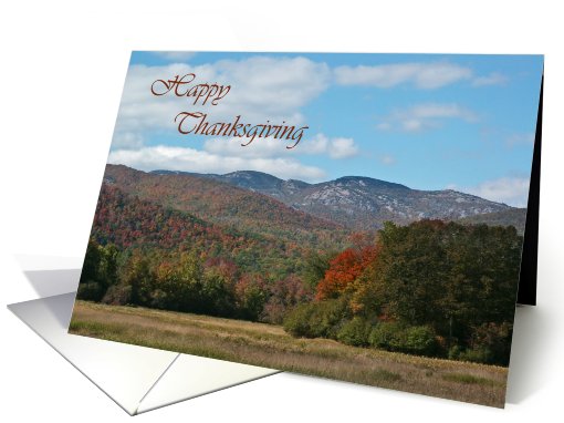 Fall Mountains Happy Thanksgiving card (510906)