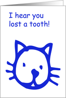 Lost tooth kitty card