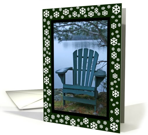 Adirondack Chair And Snowflakes Christmas card (533309)