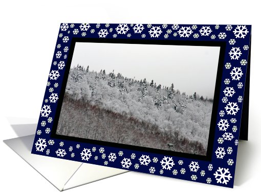 Snowflakes Adirondack Mountain Snow Christmas card (533530)