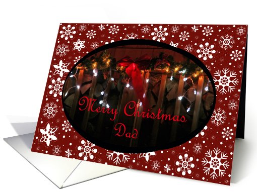 Festive Lights Dad Christmas card (533823)