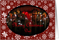 Festive Lights Dad Christmas Card