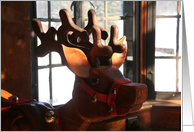 Wooden Reindeer Christmas Card