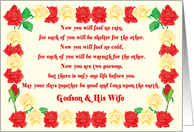 Godson and His Wife Wedding Blessing card