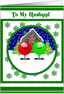 Cute Ornaments Husband Christmas Card