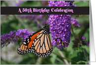 Butterfly 50th Birthday Invitations card