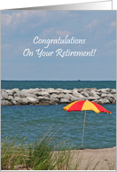 Beach Umbrella Retirement Card