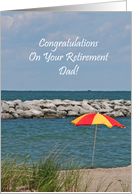 Dad Beach Umbrella Retirement Card