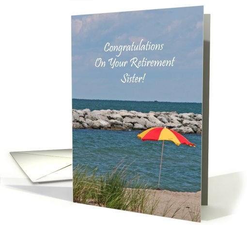 Sister Beach Umbrella Retirement card (586496)