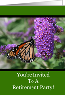 Butterfly Retirement Party Invitation card