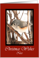 Niece Titmouse Christmas Wishes Card