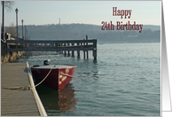 Fishing Boat 24th Birthday Card