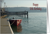 Fishing Boat 57th Birthday Card