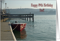 Fishing Boat Dad 89th Birthday Card