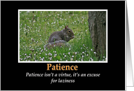 Motivational Card-Patience card